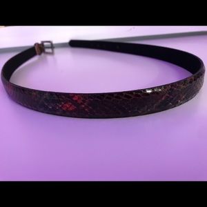 Snake print belt